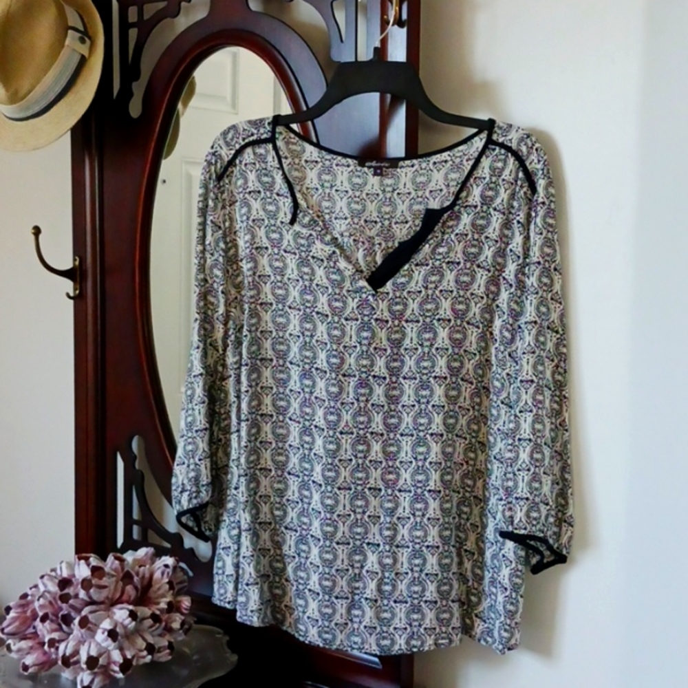 Soiree Pheasant Style V-neck Top